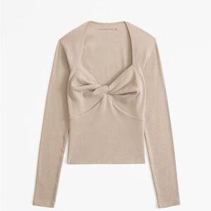 Small Abercrombie& Fitch Long-Sleeve Ribbed Twist Top